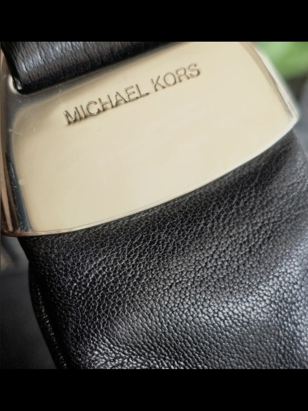 Michael Kors Black Leather Shoulder Hobo with Silver Buckle Accent - Picture 5 of 5